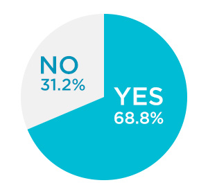 YES 68.8% NO 31.2%