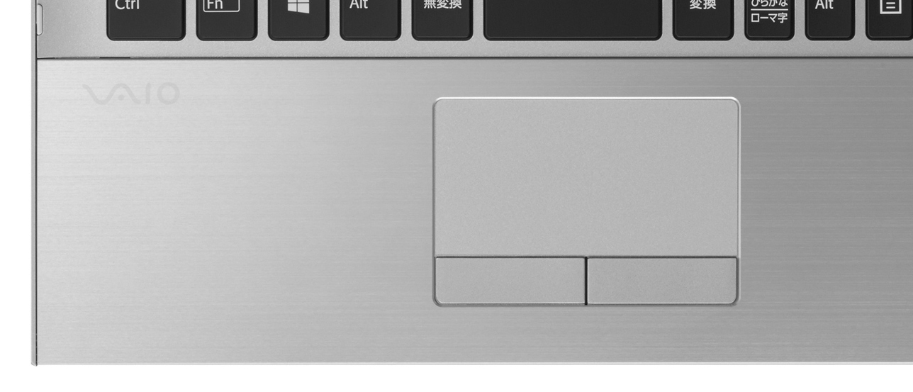 確実に操作できる2ボタンタッチパッド